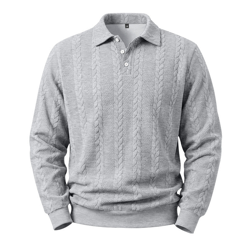 Haut Homme Décontracté à Texture Cable Jacquard