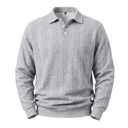 Haut Homme Décontracté à Texture Cable Jacquard