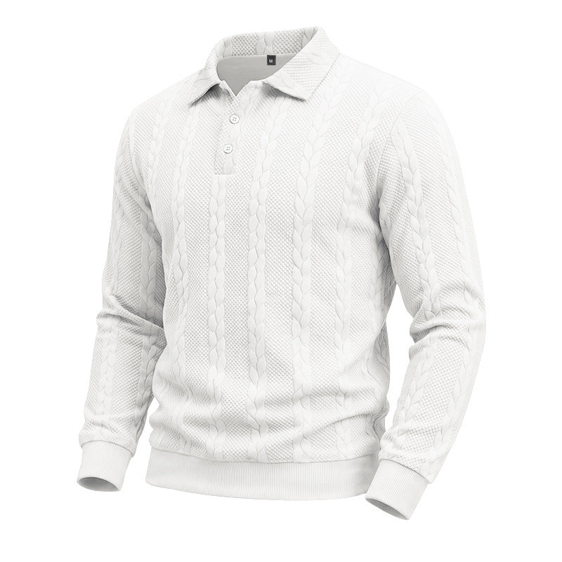 Haut Homme Décontracté à Texture Cable Jacquard