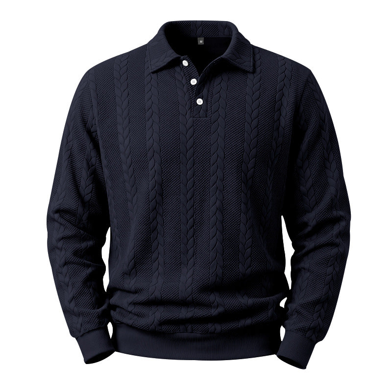 Haut Homme Décontracté à Texture Cable Jacquard