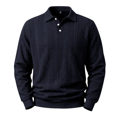 Haut Homme Décontracté à Texture Cable Jacquard