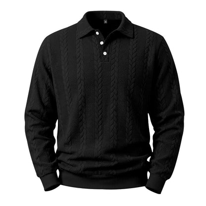 Haut Homme Décontracté à Texture Cable Jacquard
