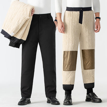 Pantalon thermique confortable pour homme avec genouillères en graphène