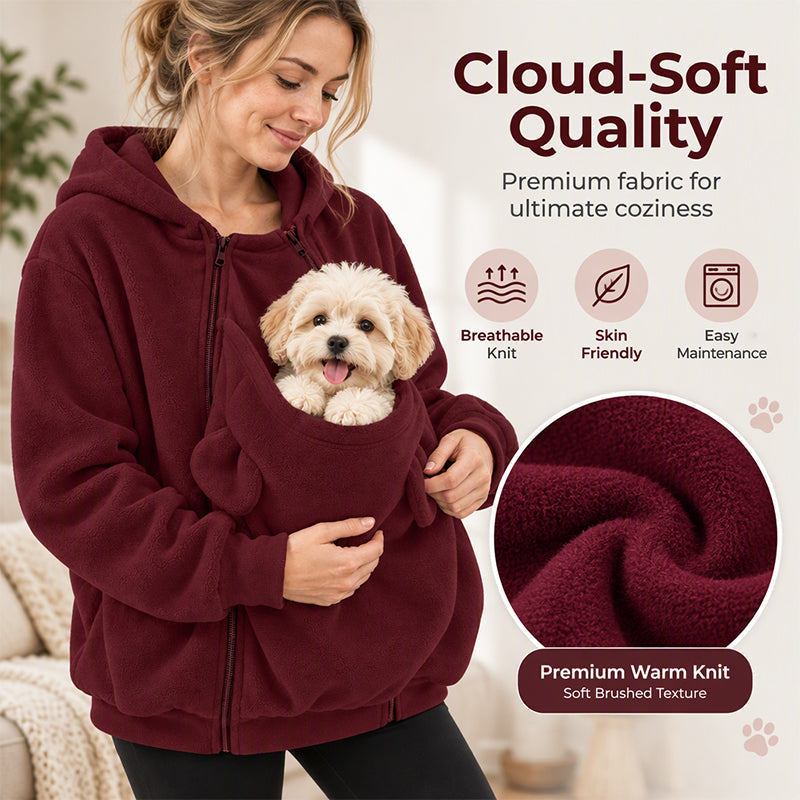 ✨Stock limité, ne passez pas à côté !🎉Sweat à capuche avec poche « kangourou » pour transporter votre animal de compagnie