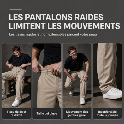 Pantalon cargo en velours côtelé coupe décontractée pour homme