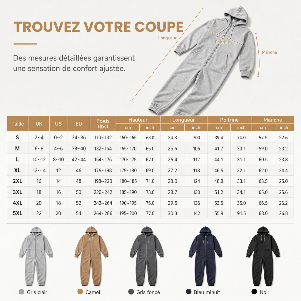 Ensemble de survêtement d'hiver pour homme avec sweat à capuche zippé intégral et pantalon de jogging