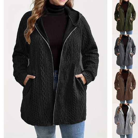📢Livraison gratuite 📢60% DE RÉDUCTION ! ⏳⏰ Veste Ample à Capuche avec Tissage Texturé – Confort Ultra-Doux, Coupe Flatteuse & Style Élégant en 5 Couleurs ⚡