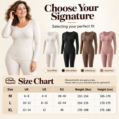 💖Offre exceptionnelle du Black Friday – 50 % de réduction !💖 ✨Ensemble de sous-vêtements thermiques sans coutures et auto-chauffants pour femme