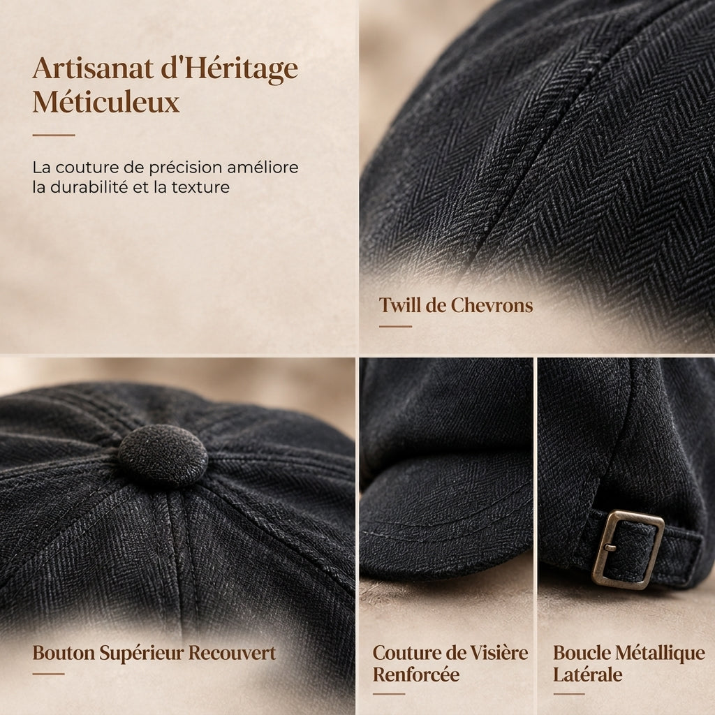 🧢Casquette de peintre vintage, casquette de livreur de journaux octogonale