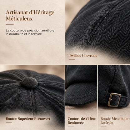 🧢Casquette de peintre vintage, casquette de livreur de journaux octogonale