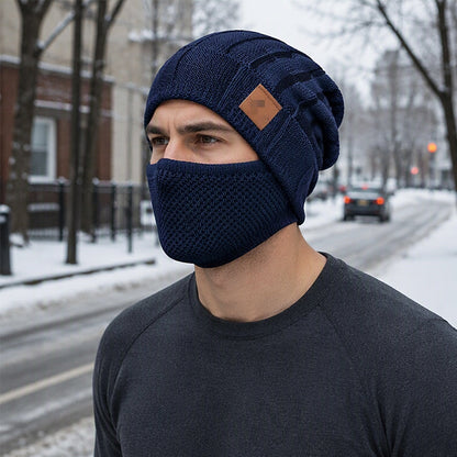 Bonnet thermique d'hiver pour femme avec masque facial intégré