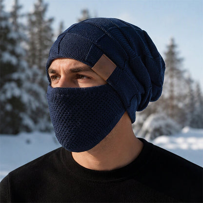 Bonnet thermique d'hiver pour femme avec masque facial intégré
