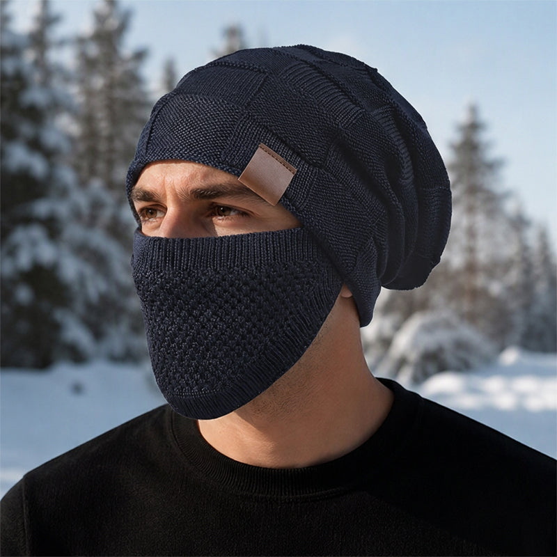 Bonnet thermique d'hiver pour femme avec masque facial intégré
