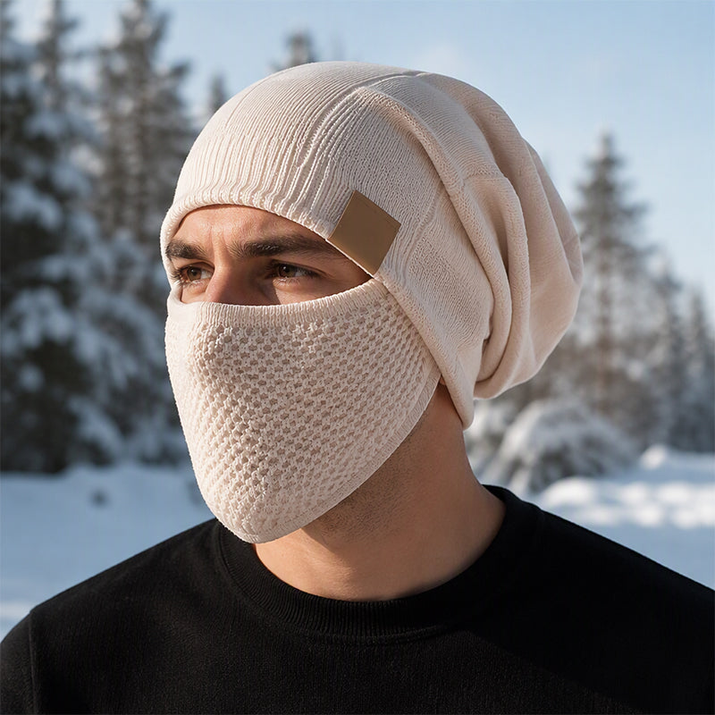 Bonnet thermique d'hiver pour femme avec masque facial intégré
