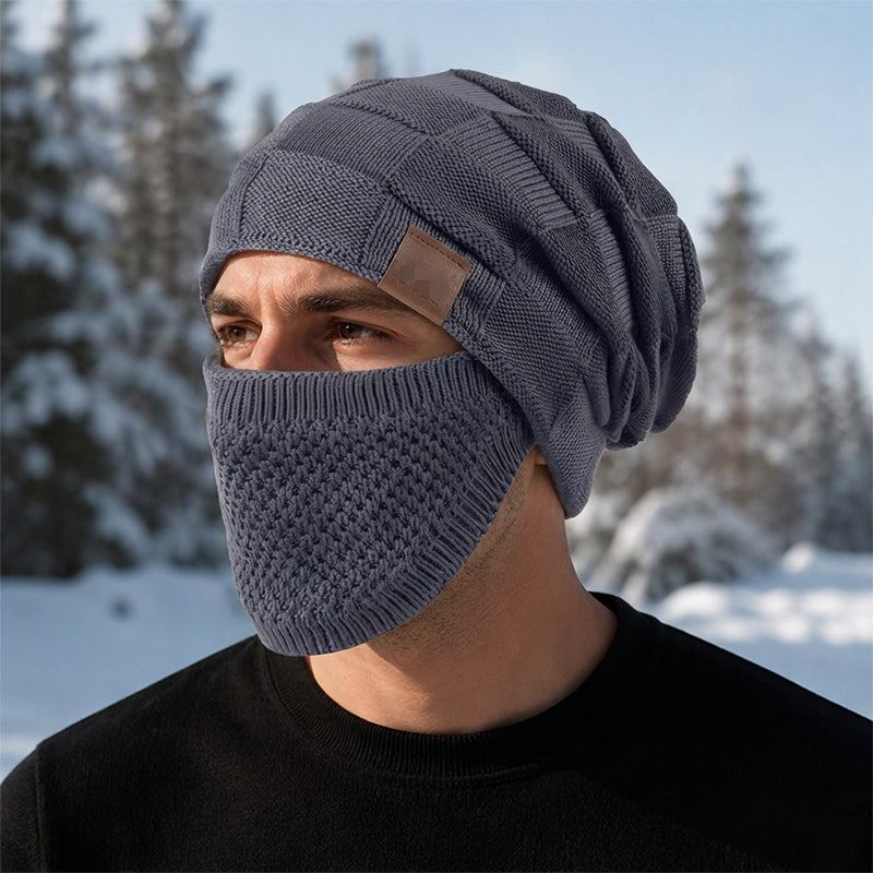 Bonnet thermique d'hiver pour femme avec masque facial intégré