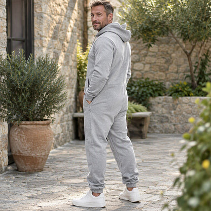 Combinaison à capuche thermique décontractée et confortable pour homme
