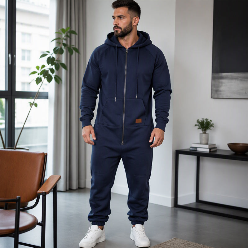 Combinaison à capuche thermique décontractée et confortable pour homme