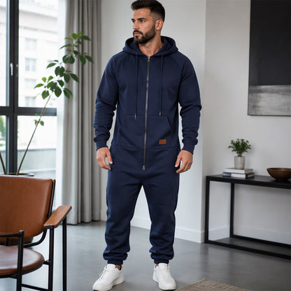 Combinaison à capuche thermique décontractée et confortable pour homme