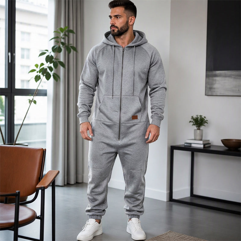 Combinaison à capuche thermique décontractée et confortable pour homme