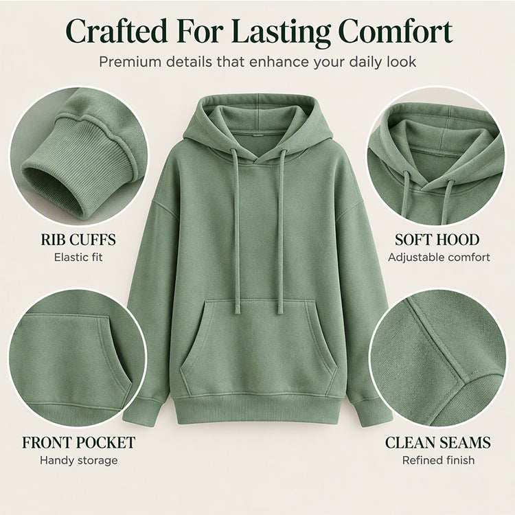 Hoodie oversize à cordon de serrage pour femme