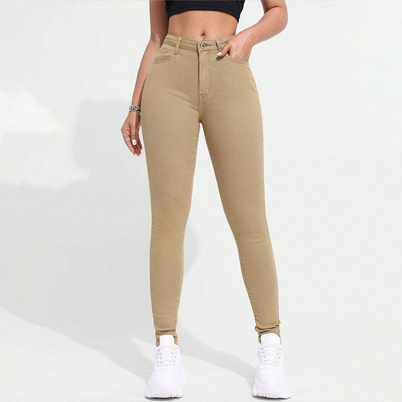 Jeans skinny stretch à taille haute pour femme