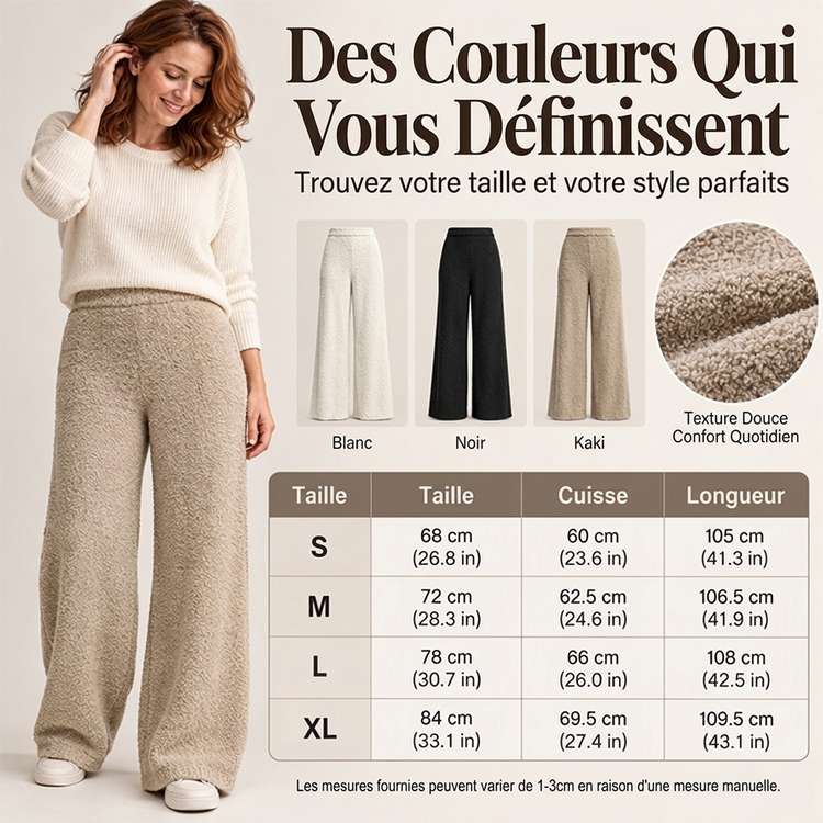 Pantalon large doux et confortable pour femmes