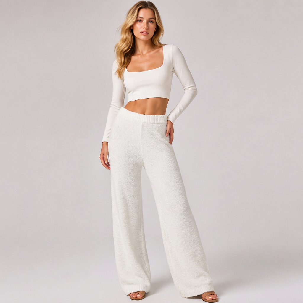 Pantalon large doux et confortable pour femmes