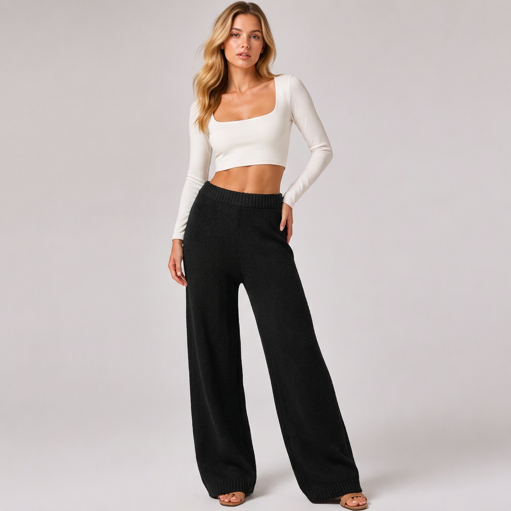 Pantalon large doux et confortable pour femmes