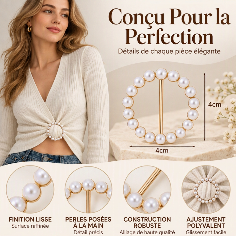 Boucle d'angle élégante en métal pour chemise