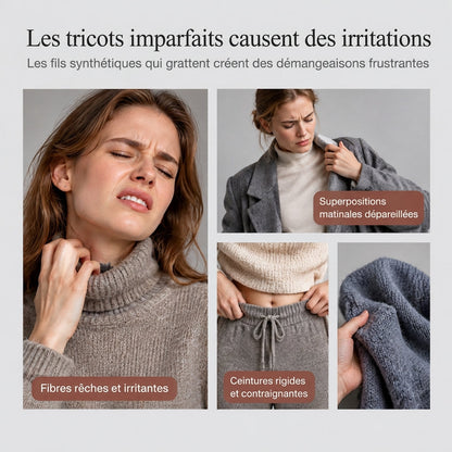 Ensemble Deux Pièces Pull Ample à Col Roulé et Pantalon en Maille pour Femme, Tenue Décontractée, Chaude et Épaisse pour Automne et Hiver