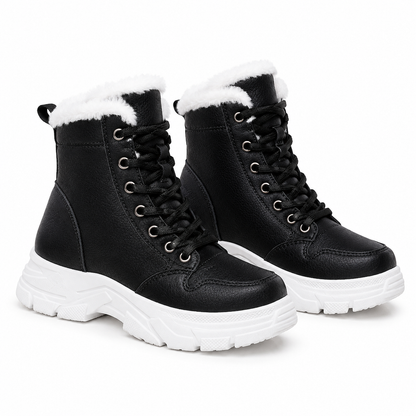 Bottes de neige d'hiver pour femmes, doublure en peluche chaude, bottes cheville à semelle épaisse