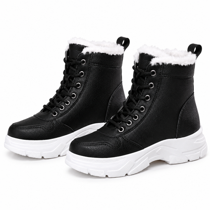 Bottes de neige d'hiver pour femmes, doublure en peluche chaude, bottes cheville à semelle épaisse