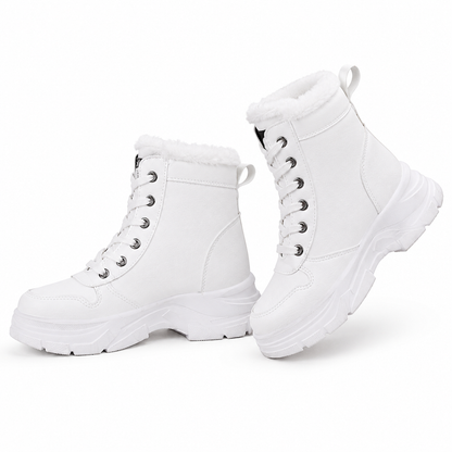 Bottes de neige d'hiver pour femmes, doublure en peluche chaude, bottes cheville à semelle épaisse