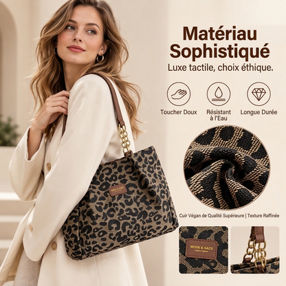 🎁Nouveautés💥Dernier jour de soldes -50 %💥Grand cabas à imprimé léopard