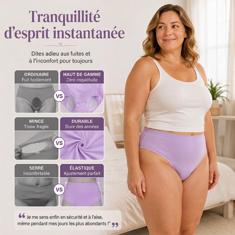 🩲Culottes Menstruelles Grande Taille pour Femmes