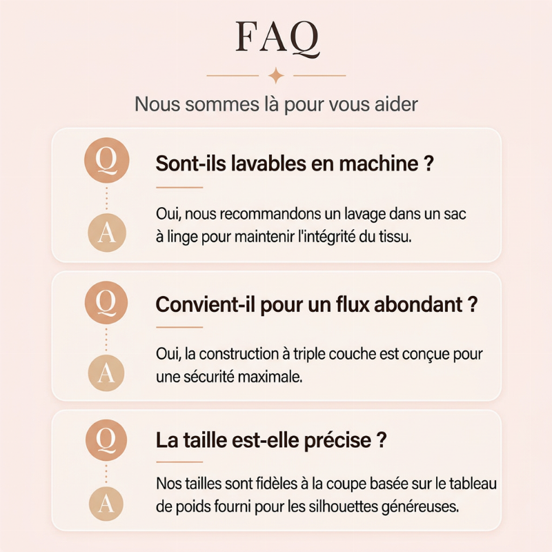 🩲Culottes Menstruelles Grande Taille pour Femmes