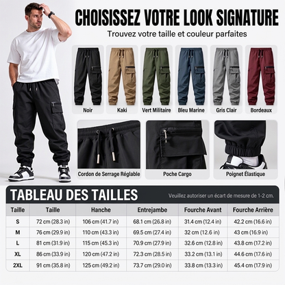 ✨ Pantalon cargo décontracté à plusieurs poches pour homme : facile à porter au quotidien 👖