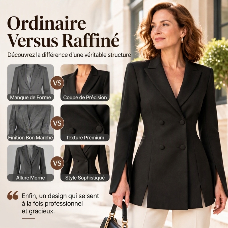✨ Blazer élégant à double boutonnage pour femme : facile à porter au quotidien 🧥