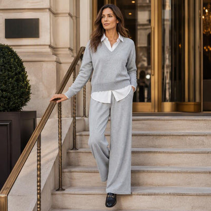 ✨ Ensemble 3 pièces en tricot décontracté et confortable pour femme : facile à porter au quotidien 🧶