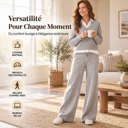 ✨ Ensemble 3 pièces en tricot décontracté et confortable pour femme : facile à porter au quotidien 🧶