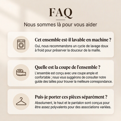 ✨ Ensemble 3 pièces en tricot décontracté et confortable pour femme : facile à porter au quotidien 🧶