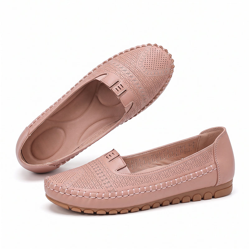 Chaussures plates femme à enfiler, respirantes