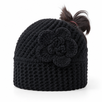 Bandeau Tricoté d'Hiver Chaud pour Femme, Protège-Oreilles Large à Motifs Floraux, Accessoire Cheveux