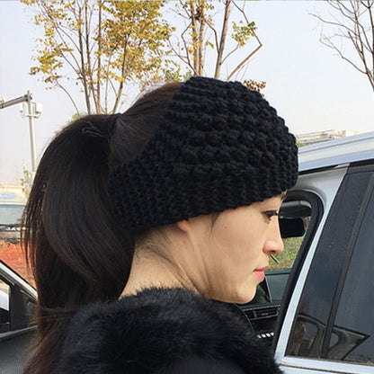 Bandeau Tricoté d'Hiver Chaud pour Femme, Protège-Oreilles Large à Motifs Floraux, Accessoire Cheveux