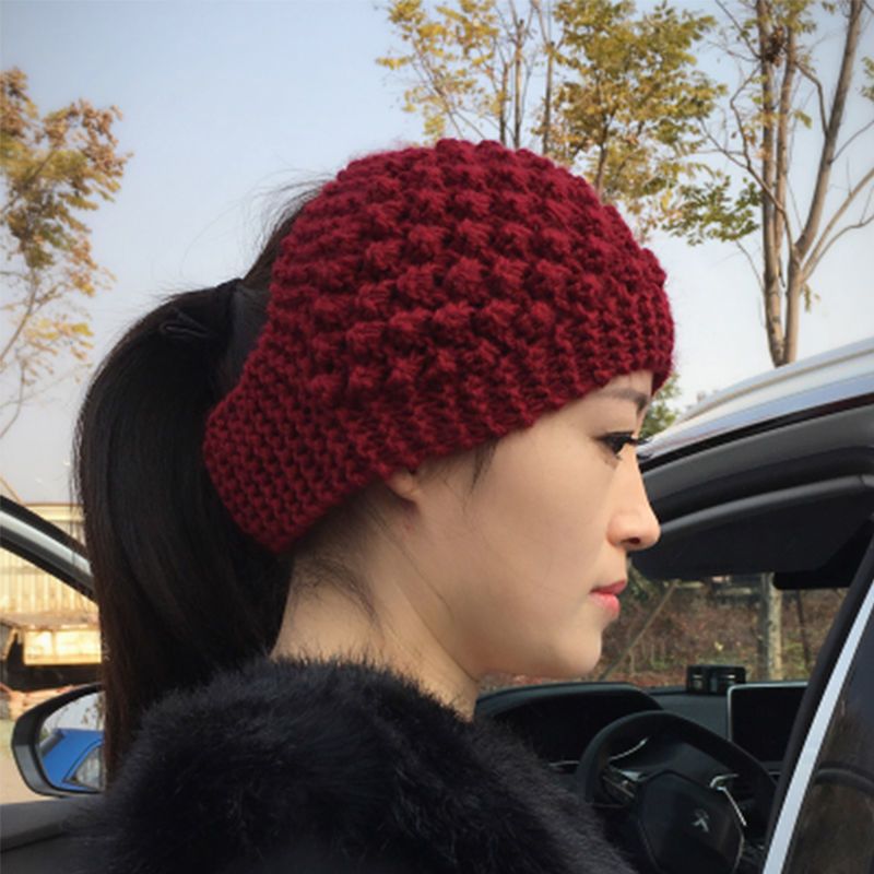 Bandeau Tricoté d'Hiver Chaud pour Femme, Protège-Oreilles Large à Motifs Floraux, Accessoire Cheveux