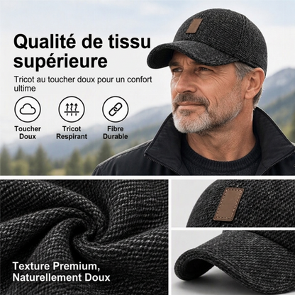 🧢Casquette de baseball chaude pour homme avec protège-oreilles