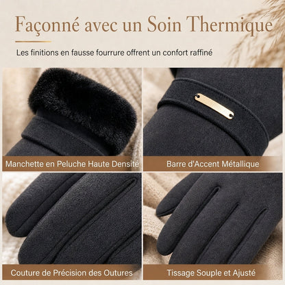 ✨ Gants thermiques d’hiver pour femmes, compatibles avec les écrans tactiles : coupe-vent, chauds et pensés pour le vélo comme la conduite 🧤