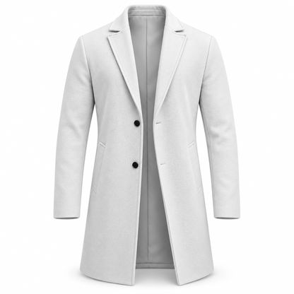 Trench-coat classique pour homme à boutonnage simple, coupe décontractée d'affaires, coupe-vent haut de gamme.
