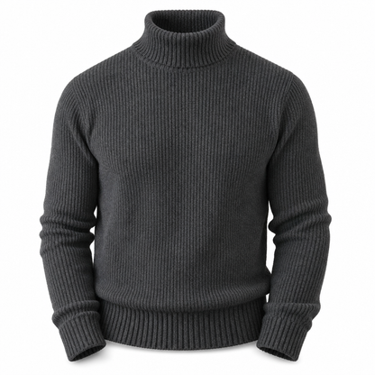 Pull col roulé en maille ajusté pour homme