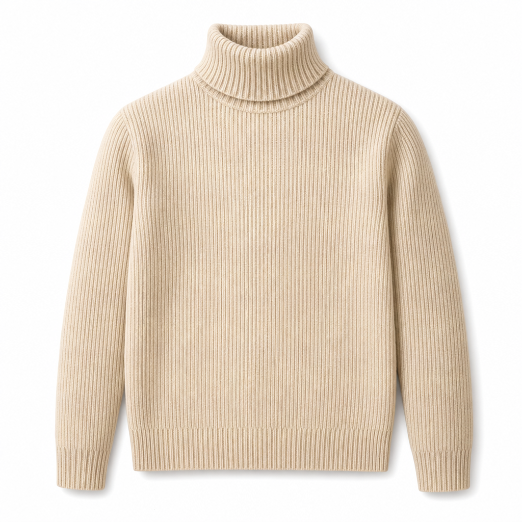 Pull col roulé en maille ajusté pour homme